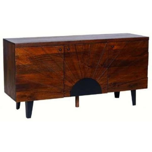 Aven Sideboard With 3 Door Cafe/Black By Best Price Furniture