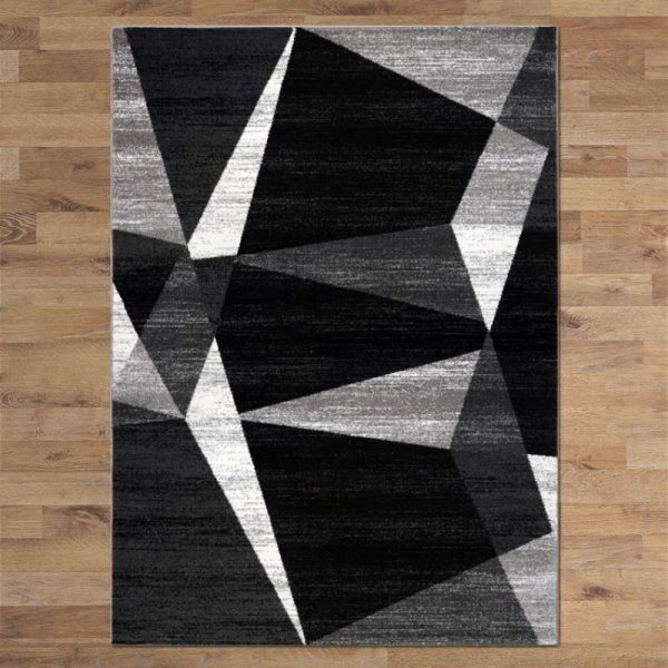 Black and White Kail 2301 Rug By Best Price Furniture