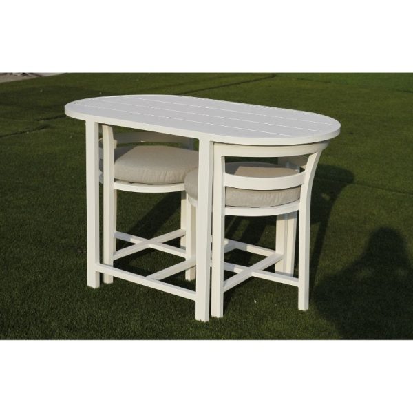 Best Designed Atticus White Outdoor 3 Piece Balcony Dining Set By Best Price Furniture