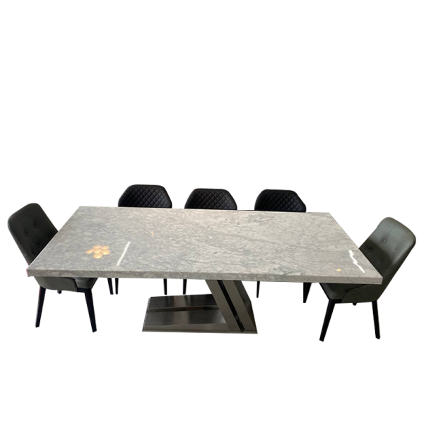 LUCERINE square marble top Dining by Best Price Furniture Outlet