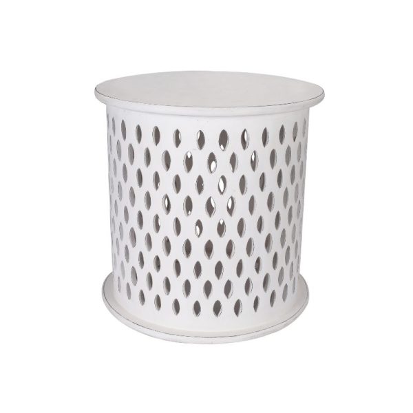 White Telly Round Side Table By Best Price Furniture