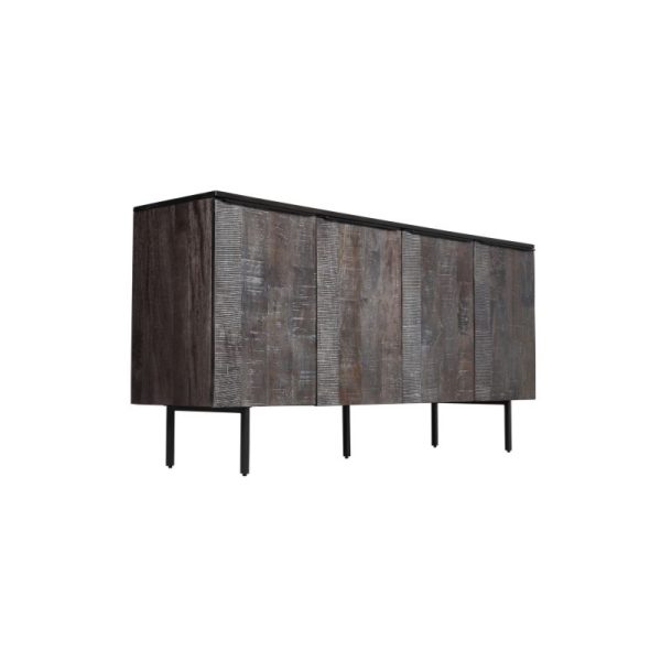 Affordable Ula 4 Door Sideboard KD-Carbon By Best Price Furniture