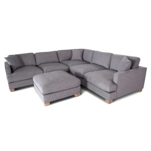 Violet Lounge With Ottoman