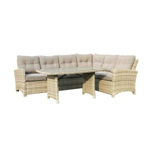 Sophia OUT CNR LOUNGE WITH MID HEIGH DIN-GREY by best price furniture outlet