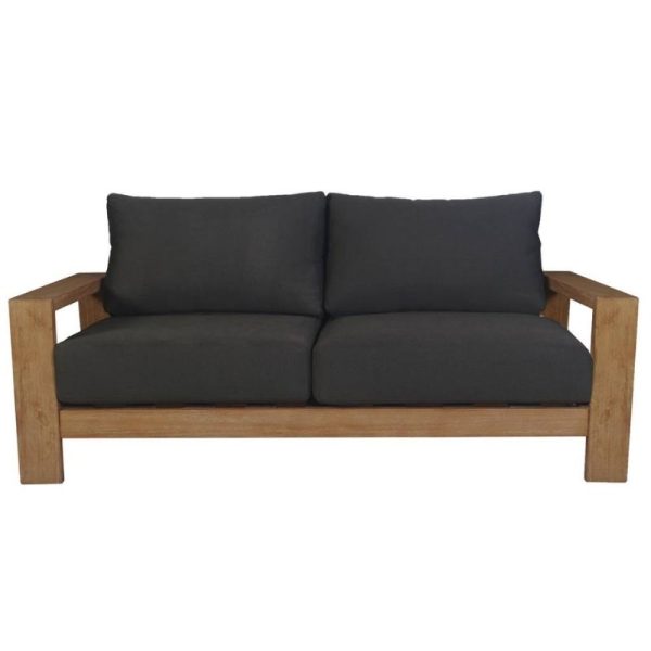 Vivian Outdoor two s Sofa -Dark Charcoal by best price furniture outlet