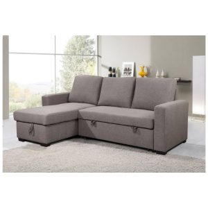 Sabriel Fabric 2 Seater Lounge With Bed + Chaise 2 Piece