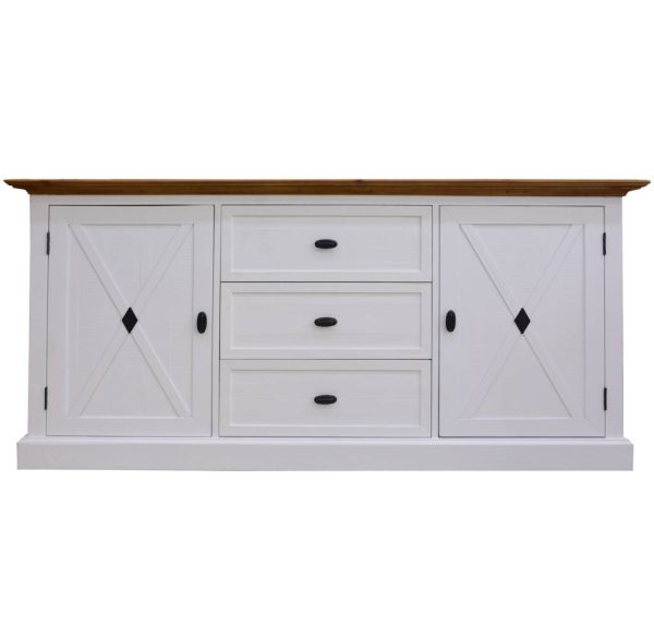 Front View of Ezri Buffet 2 Doors and 3 Drawers By Best Price Furniture