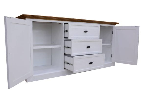 Open View of Ezri Buffet 2 Doors and 3 Drawers By Best Price Furniture