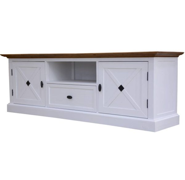 Best Quality Chocolate and White Ezri TV Unit By Best Price Furniture