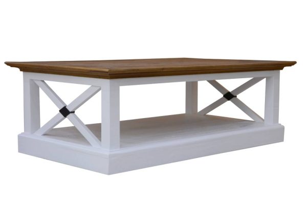 Ezri Coffee Table Chocolate and White By Best Price Furniture